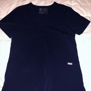 Navy Figs Scrub Top